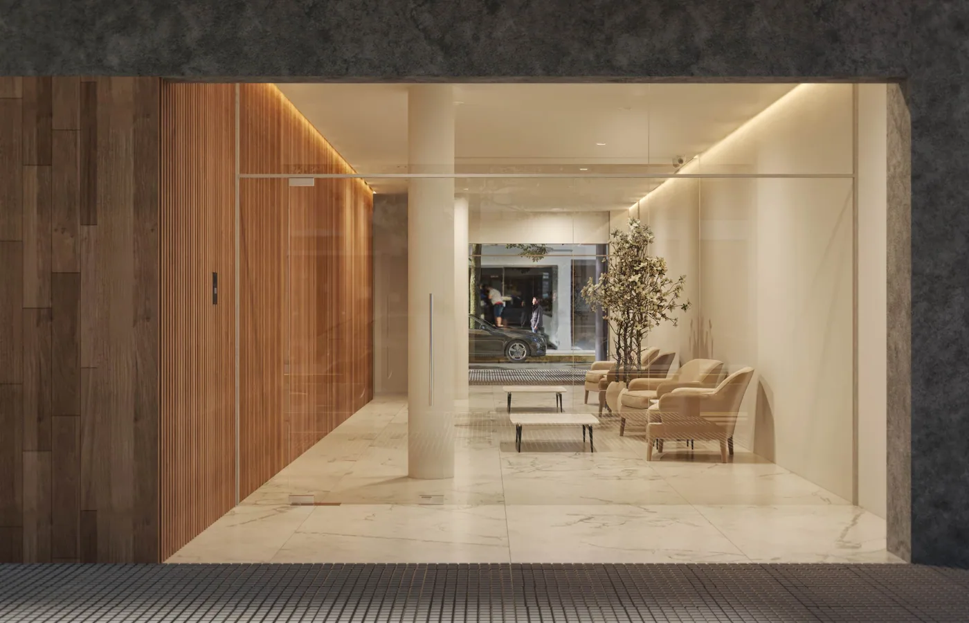 Hall de acceso de Smart Point Villa Urquiza